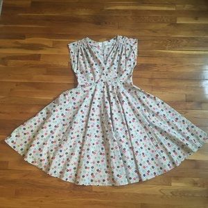 Lazy Bones 1950s Floral Retro Dress
